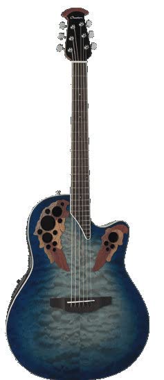 Ovation Elite Plus Celebrity Guitare acoustique super peu profonde – Regal to Natural - Les Beatles, Paul McCartney, John Lennon, RIngo Starr, George Harrison Ovation Elite Plus Celebrity Guitare acoustique super peu profonde – Regal to Natural