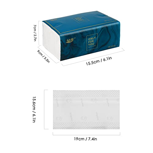 Image of 8 Packs Disposable Facial Tissue, Toilet Paper, Native Wood Pulp Fiber Material, Soft Facial Napkin, White Facial Paper Tissue, 4-Ply, 400 Sheets per Pack