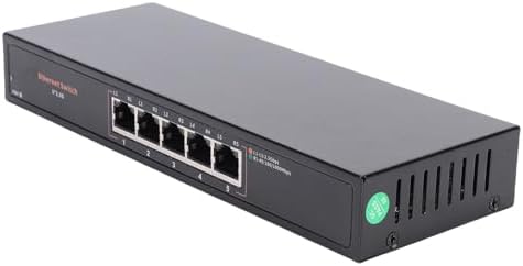 Generic Ethernet Switch High Speed 2.5Gbps Network Hub for Gaming, 4K Streaming Media, for Content Creators Aluminum Alloy DesktopWall Mounted (US Plug 100β240V) - 3