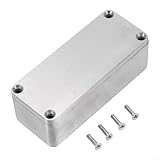 Aluminium-Druckguss-Projektbox, IP54, elektrisches Gehäuse, silberfarbenes Metall-Instrumentenkoffer für Elektronik, Aluminium-Abzweiggehäuse für Ingenieurprojekte und (1590 A (92 als 1 m)