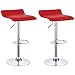 Totò Piccinni Sgabello Bar NEVADA girevole 360° regolabile in altezza (Rosso, 2 Pz)