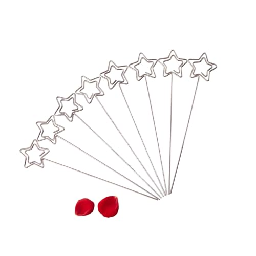Acogedor �V���o�[�����N���b�v�z���_�[�A50���胁�^���t�H�g�N���b�v (Star Shape) | Round Wire Picture Clips for Displaying Photos, Paper Notes, Cards, DIY C
