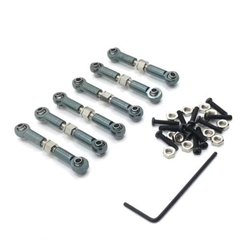 RC Upgrade Accessories for Wltoys 1/18 184011 A949 A959 A969 A979 K929 Metal Linkage Pull Rod Front Rear Servo Link Tie Rod RC Car Upgrade Spare Parts(Titanium)