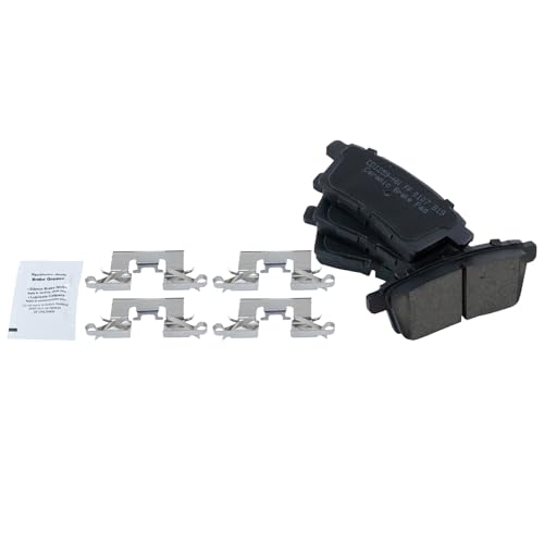 Image of TRQ Performance Rear Brake Pad and Rotor Set Ceramic G Coated Drilled | For 2007-2010 Ford Edge 2007-2010 Lincoln MKX