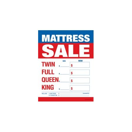 Amazon.com : C80MAS Furniture Mattress Sale Twin-Full-Queen-King - Large Price Cards - Sale Tags ...