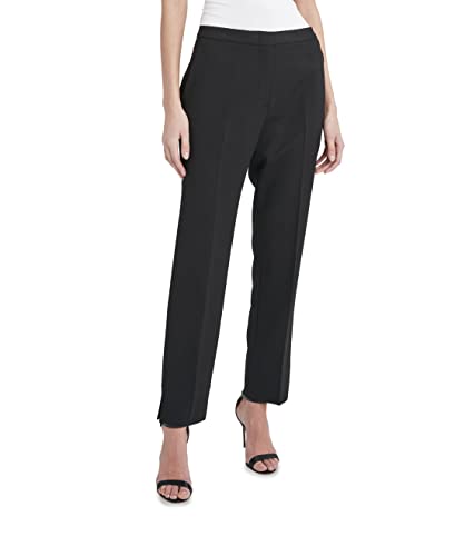 BCBGMAXAZRIA Women's Fitted Button Front Tummy Control Cropped Trouser with Pockets2