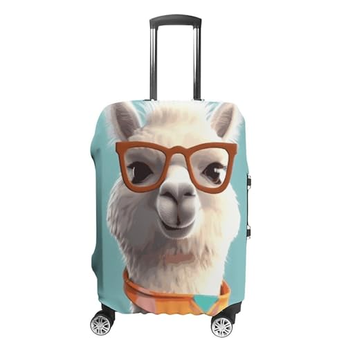 Carry on Luggage Cover Funny Cartoon Llama Suitcase Covers for Luggages Tsa Approved Travel Luggage Sleeve Protector Elastic Suitcase Protector Anti-Scratch Washable Fits 19-30 Inch Case -S