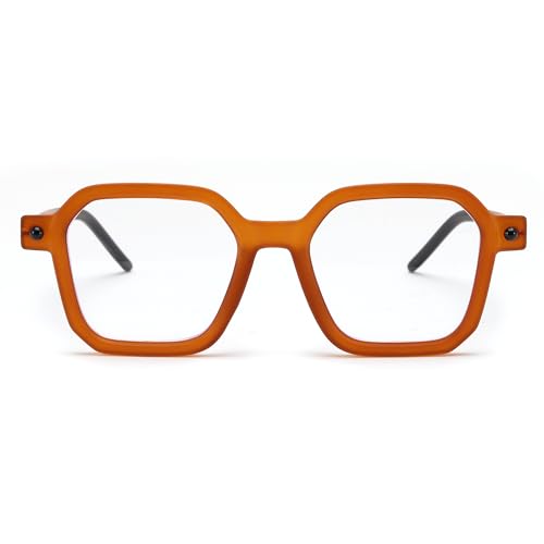 Image of FEISEDY Square Non Prescription Clear Lens Glasses Frame for Women Men Blue Light Blocking Eyeglasses B0155