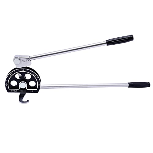 3/4”OD Tubing Bender Manual Pipe Tube Bender 180 Degree HVAC Bending Tool for Copper Aluminum Pipes Air Conditioner Refrigeration Repair suitable for Soft Tubes, Copper Tubes, Aluminum Tubes
