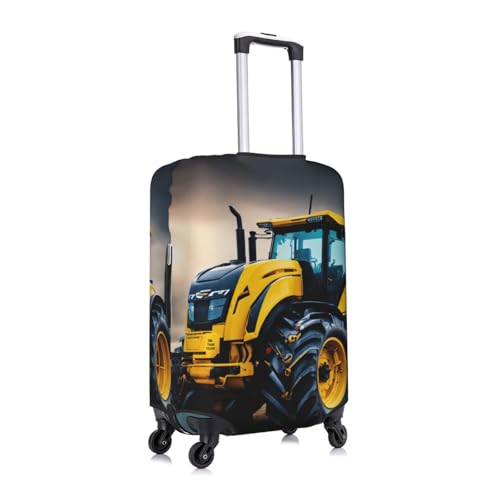 Company Farm Tractor Print Protective Suitcase Cover Washable Travel Luggage Protector with Concealed Zipper3