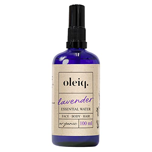 Oleiq ätherisches Lavendel wasser. Gesichtswasser für Tagespflege und Nachtpflege, für alle Hauttypen. Vegan Naturkosmetik für frauen und männer Größe 100ml Cover