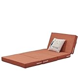 Colchón de futón de curry de 8 cm de grosor, cama plegable para oficina, almuerzo, extraíble y lavable, tamaño individual, 80 x 200 cm, cómoda solución para dormir en el suelo para estudiantes