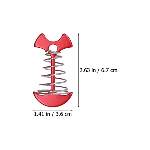 DOITOOL 3 pçs tensores de corda de liga de alumínio ajustáveis Fishbone Deck Anchor Pegs barraca de