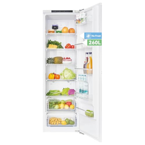 magictec Frigo encastrable Réfrigérateur froid ventilé | Refrigerateur 1 porte sans congelateur,177 cm hauteur, 260 L | No Frost | Commande électronique | Alarme de porte | Éclairage LED