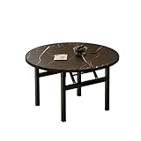 Quadratischer klappbarer Esstisch, weißer Marmor-Tisch mit schwarzen Metallbeinen, platzsparender Küchentisch für kleine Räume, 80 x 80 x 75 cm, ideal für Wohnzimmer und Schlafzimmer