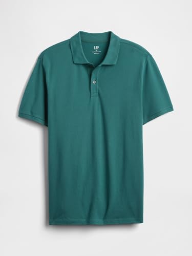 Image of Gap Men Solid Regular fit Half Sleeve Collared Neck T-Shirt