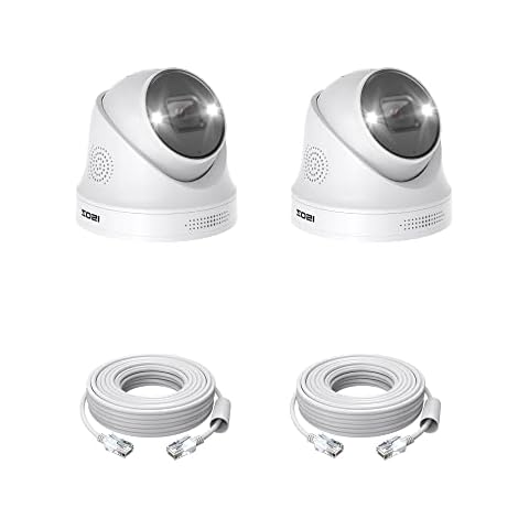 ZOSI 2 Pack 5MP PoE IP Dome Cameras Cover