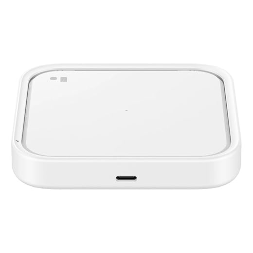 SAMSUNG - Carregador sem fios para Galaxy de 15 W, almofada de carregamento super rápido sem fios e cabo USB tipo C incluído para telefones e dispositivos, versão americana, 2022, branco