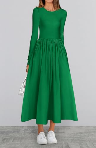 BTFBM Casual Long Sleeve Dresses Spring Dresses 2025 Wedding Guest Dress Midi Dress Flowy Bohemian Long Dress
