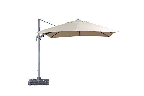 Velago 23051 Sabia Mocha Modern 10Ft Square Cantilever Umbrella, 10 Ft #TOP29