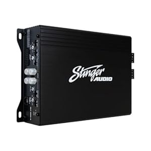 Stinger Audio MT-600.4 1000 Watt RMS Compact 4-Channel Car Audio Amplifier, Class D, Hexfet Mosfet, Crossover High-Pass/Low-Pass Filters