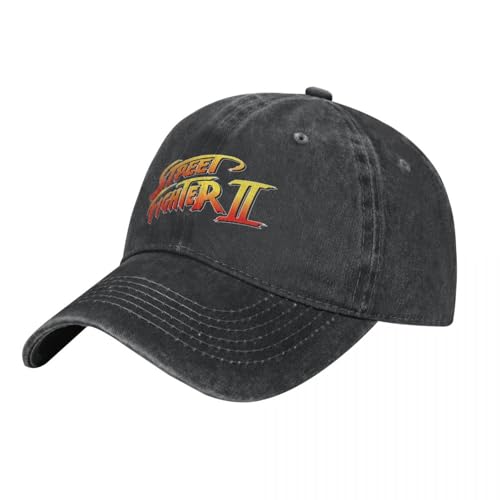 HEBUOUI Nueva Gorra de béisbol Street Fighter para Hombre Sombreros de algodón Sombrero Ajustable Gorra Casual de Moda Sombrero de Conductor de camión Personalizado para Novio