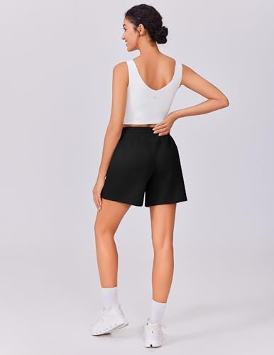 PINSPARK Womens Athletic Sweat Shorts Soft Drawstring High Waisted Active Short Comfy Casual Lounge Shorts with Pockets3