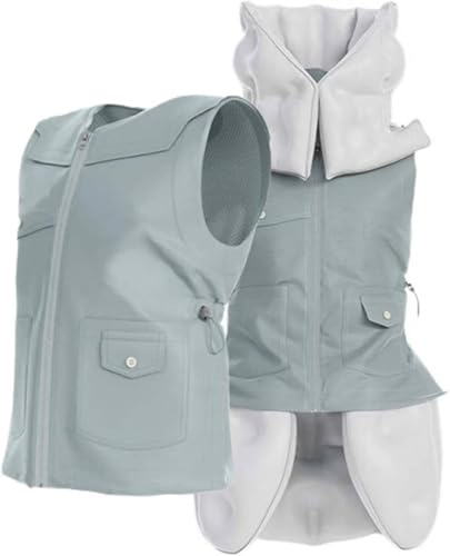 YANGYMM Chaleco Unisex con Airbag AnticaíDa for Ancianos Chaqueta, Chaleco Protector para Personas Mayores, Chaqueta Protectora de ActivacióN RáPida en 0,08 S, ProteccióN Integral de 270°,Blue-3XL