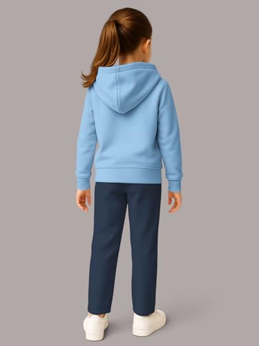 Image of HELLCAT Trendy Co-ords With Hoodie Sweatshirt and Trackpant Clothing Set for Girls.