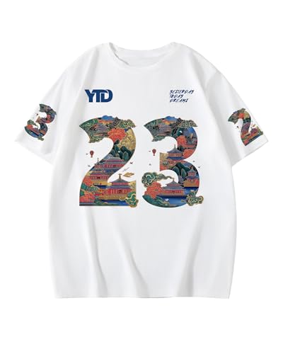 YTD Graphic T-Shirt, 23 Print Mens Graphic T-Shirts Short Sleeve, Versatile Gift for Men Women