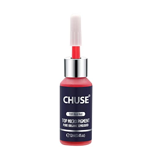 CHUSE Pigmentos para labios PMU de 0,4 oz/12 ml (T301 rojo auténtico)