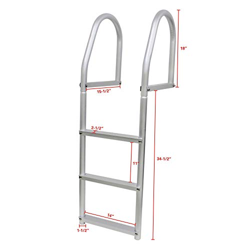 Extreme Max 3005.4102 Weld-Free Fixed Dock Ladder - 3-Step