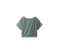 Amazon | [ミースロエ] シアーツイストクロップド丈Tシャツ