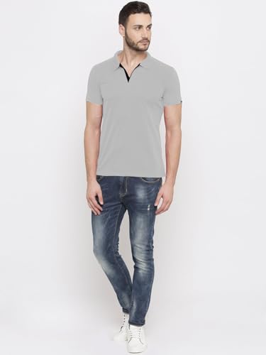 Image of Status Quo Men's Polo T-Shirt | Rich Cotton Blend | Slim Fit | All Day Comfort | Contrast Inner Placket | Polo Collar