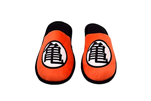 CYP BRAND Dragon Ball - Zapatillas de casa abiertas, Diseño Goku, Suaves, Talla 40/41 EU, Amarillo y Negro, Producto Oficial, ZP-1140-DB