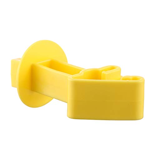 FENCE SHOCK 25PCS Snug Extra Length T-Post Insulator, Yellow, Electric Fence Wire Holding Insulator for 2 inch - Thumbnail 4