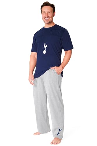 Tottenham Hotspur FC Mens Pyjamas Set Nightwear T-Shirt Long Bottoms Men Teenagers Spurs Gifts for Men