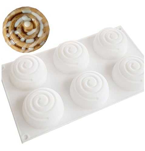 cinnamon roll silicone mold cinnamon bun chocolate mould candle mold dessert molds wax melt mould soap making (cinnamon roll)