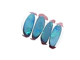 Min Size - 11x5mm RASIYO Natural Australian Doublet Fire Opal 4PCs. Lot, Genuine Fire Opal with Boulder Opal Backing K-19243