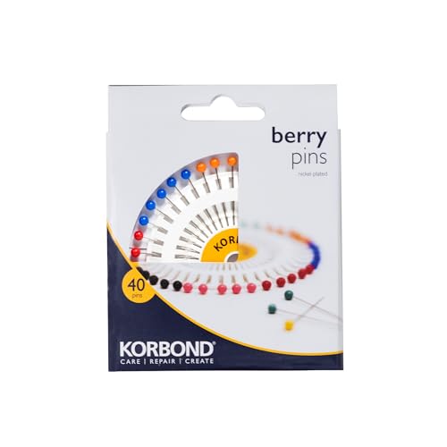 Korbond 40 Berry Pins-110170 Nickel Asst Red