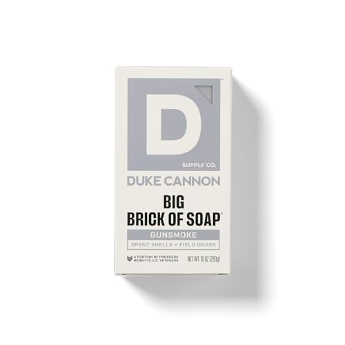 Duke Cannon Supply Co. Large Bar Soap Bundle - Men's Soap with Masculine Scents - USA-made - All Skin Types - Gun Smoke, Buck Moon, Sawtooth & Bourbon - 10 oz (4 Pack)