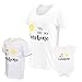 Unique Baby My Sunshine Matching Mommy and Me Outfits Mom Daughter Shirts Mothers Day Outfits Mama Mini Clothing Layette (3M, White)
