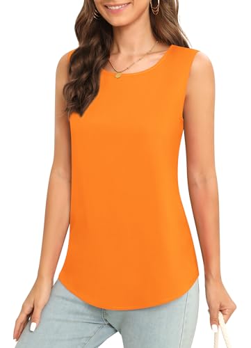 Image of Women's Sleeveless Chiffon Tank Top Business Casual Blouse Tunic Top