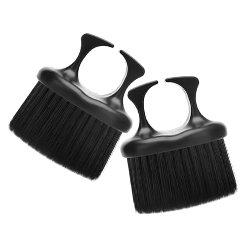 TOBBOMEY 2pcs Men's Beard Brush for Cleaning Barber Brush Ergonomic Knuckle Design Mustache Hair Styling for Grooming