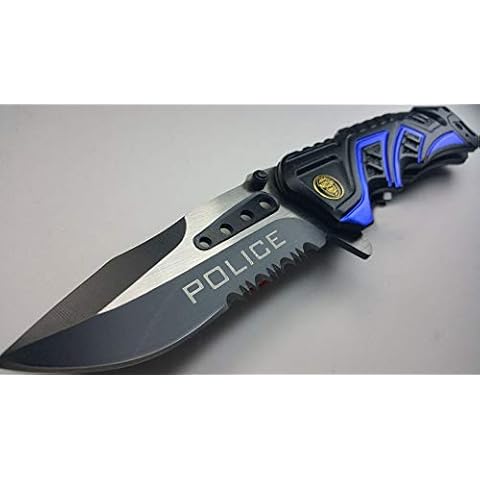 Mtech 8" Police Blue/Black Spring Knife Cover
