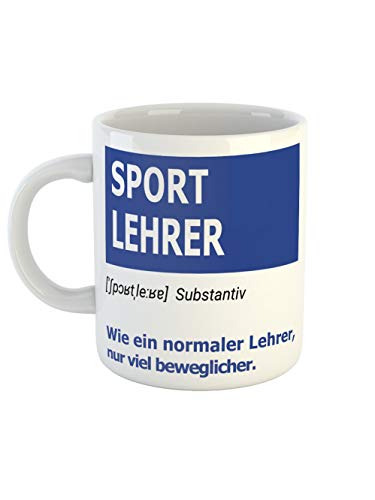 clothinx Tasse als Geschenk für Sportlehrer | Wie eine normaler Lehrer nur viel beweglicher | Zur Verabschiedung Referendariat und zum Geburtstag | Motiv für Dozenten Liebevoll gestaltet