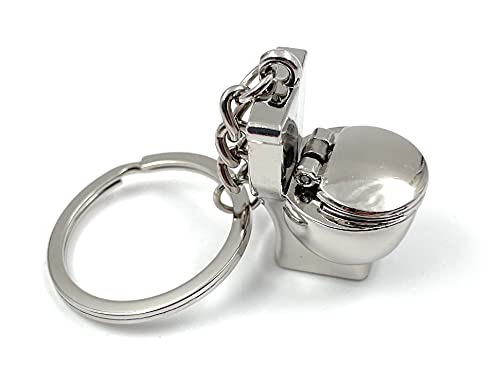 Onwomania Klo-Toilette Schlüsselanhänger – Witziger Metall-Anhänger, Geschenk Für Freunde & Familie