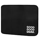 [GOOD GOOD SAUNA] サウナマット 折りたたみ コンパクト メンズ レディース サウナグッズ アウトドア サ活 サウナー 男女兼用 洗濯可能 速乾 ブラック