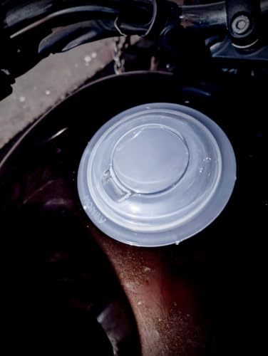Image of Monsoon Speedometer Cap Cover + Tank Cap Cover Rain Cover with Heavy Duty Microfibre Compatible With meteor 350cc (Meteor tank /Meter White)