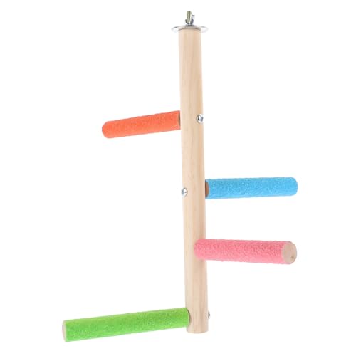 BESPORTBLE Natural Bird Perch Stand for Parakeets Cockatiels and Conures Sturdy Bird Cage Accessories for Easy Installation Safe and Cozy Exercise Space